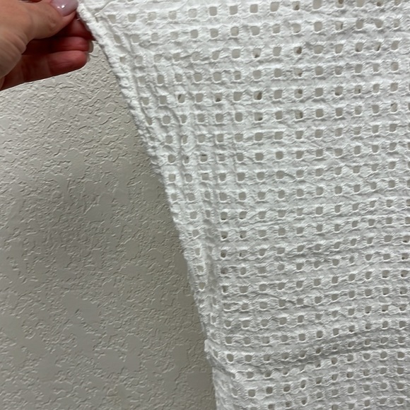 Marine Layer Eyelet Airy Tunic in White XS - Picture 6 of 10